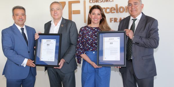 La Zona Franca de Barcelona recibe el certificado de AENOR por sus políticas de sostenibilidad y responsabilidad social
